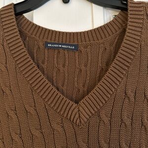 Brandy Melville V-Neck Brown Sweater